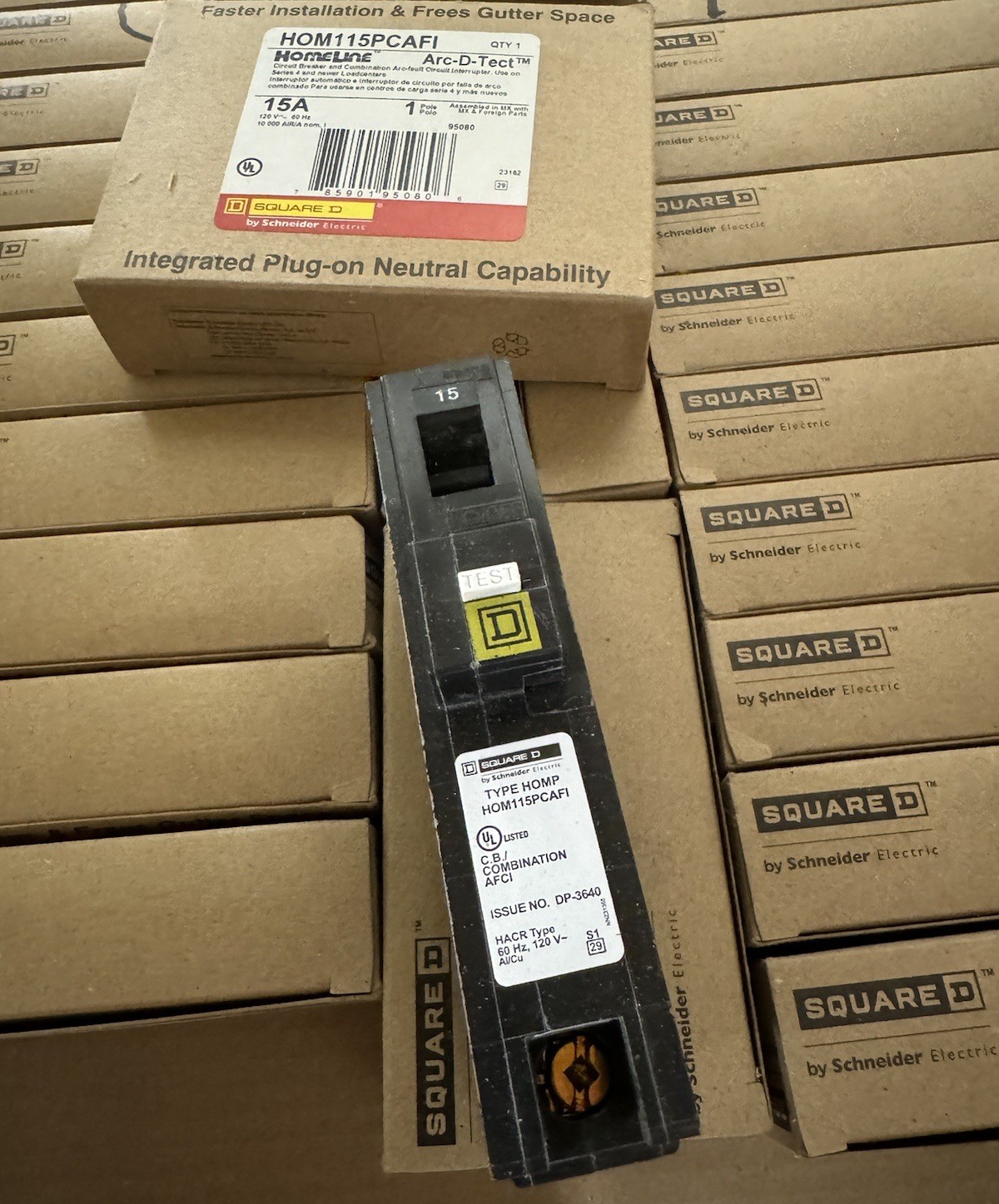 HOM115PCAFI Square D 15 Amp Combination Arc Fault New CAFI New