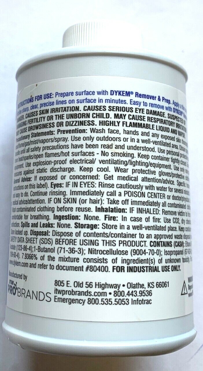 DYKEM STEEL BLUE LAYOUT/STAINING FLUID 8oz BRUSH-IN-CAP #80400