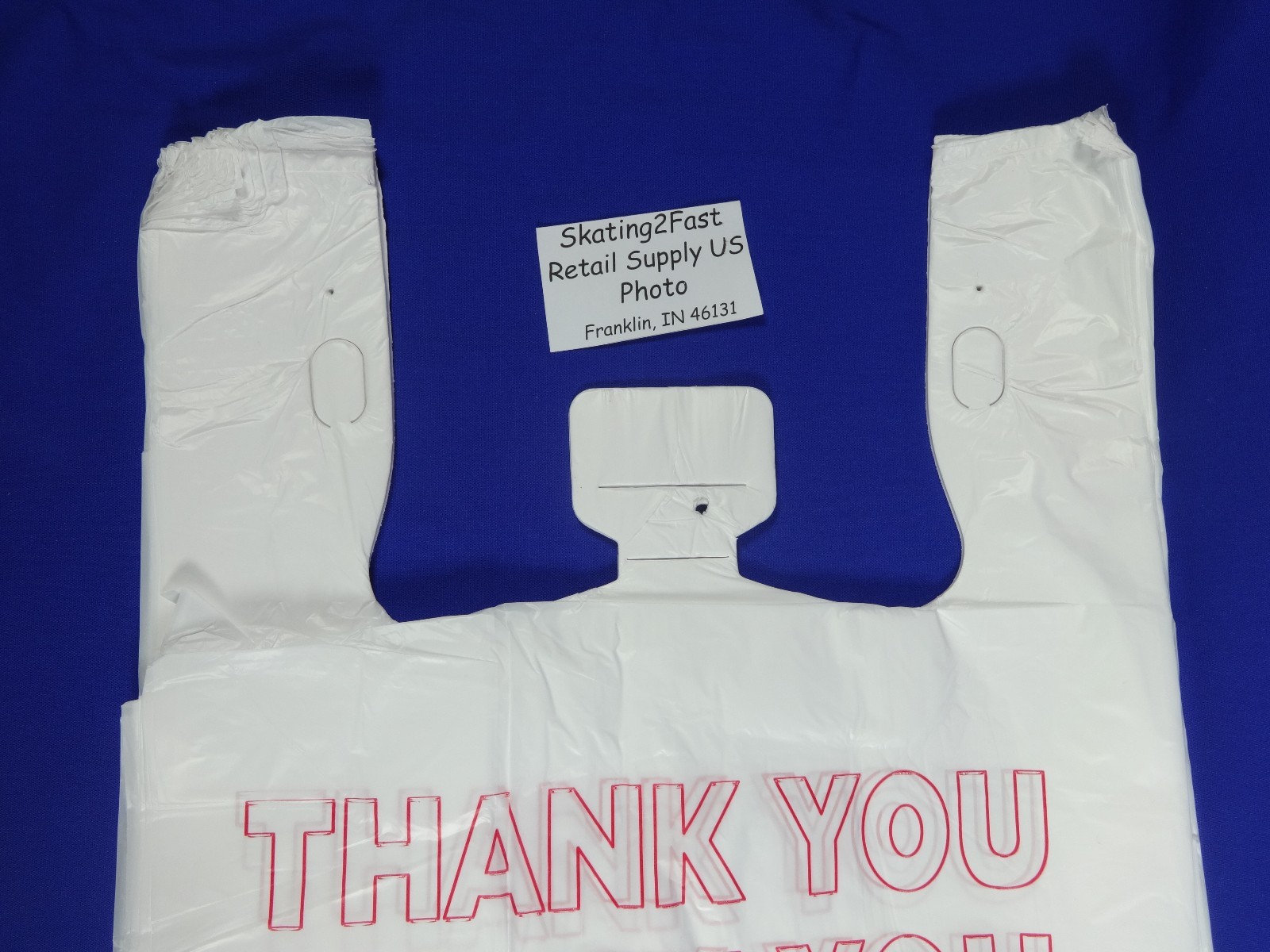 Qty. 200 THANK YOU T-Shirt Bags Plastic 11.5″ x 6.5″ x 22″ Retail Shopping
