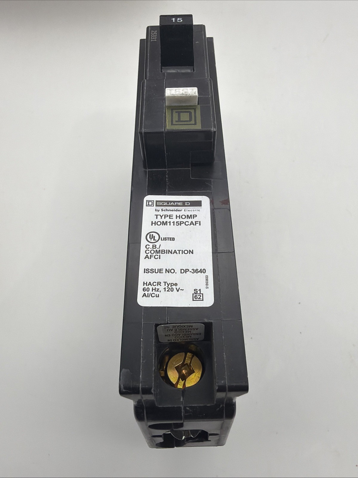 2 PCS Square D HOM115PCAFI 15 A Plug-On Neutral Arc-Fault Breakers NEW