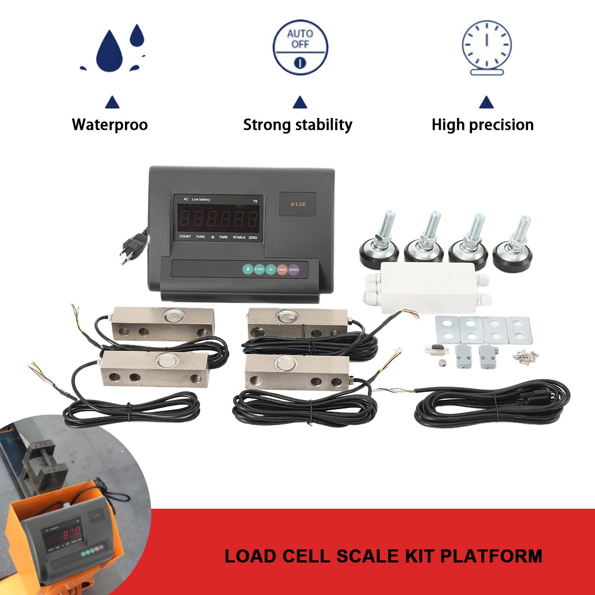Load Cell Scale Kit Platform Livestock Cattle Floor Truck Scale w/ 4 Load Cells