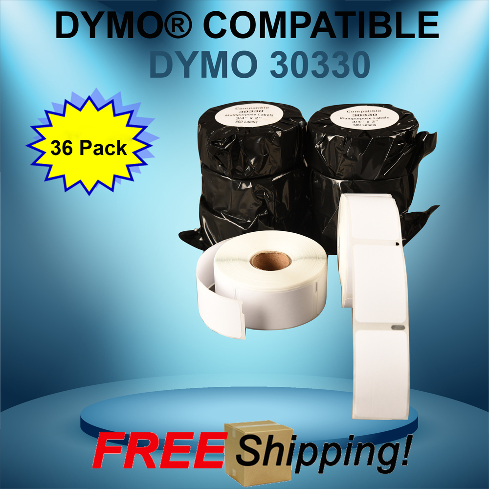 36 Rolls 30330 Dymo® CoStar TURBO Compatible Large Thermal 500 Labels Per Roll