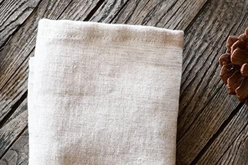 100% Pure Linen Dinner Cloth Napkins 15 x 15 Inch Natural – Set of 6 Pack Europe