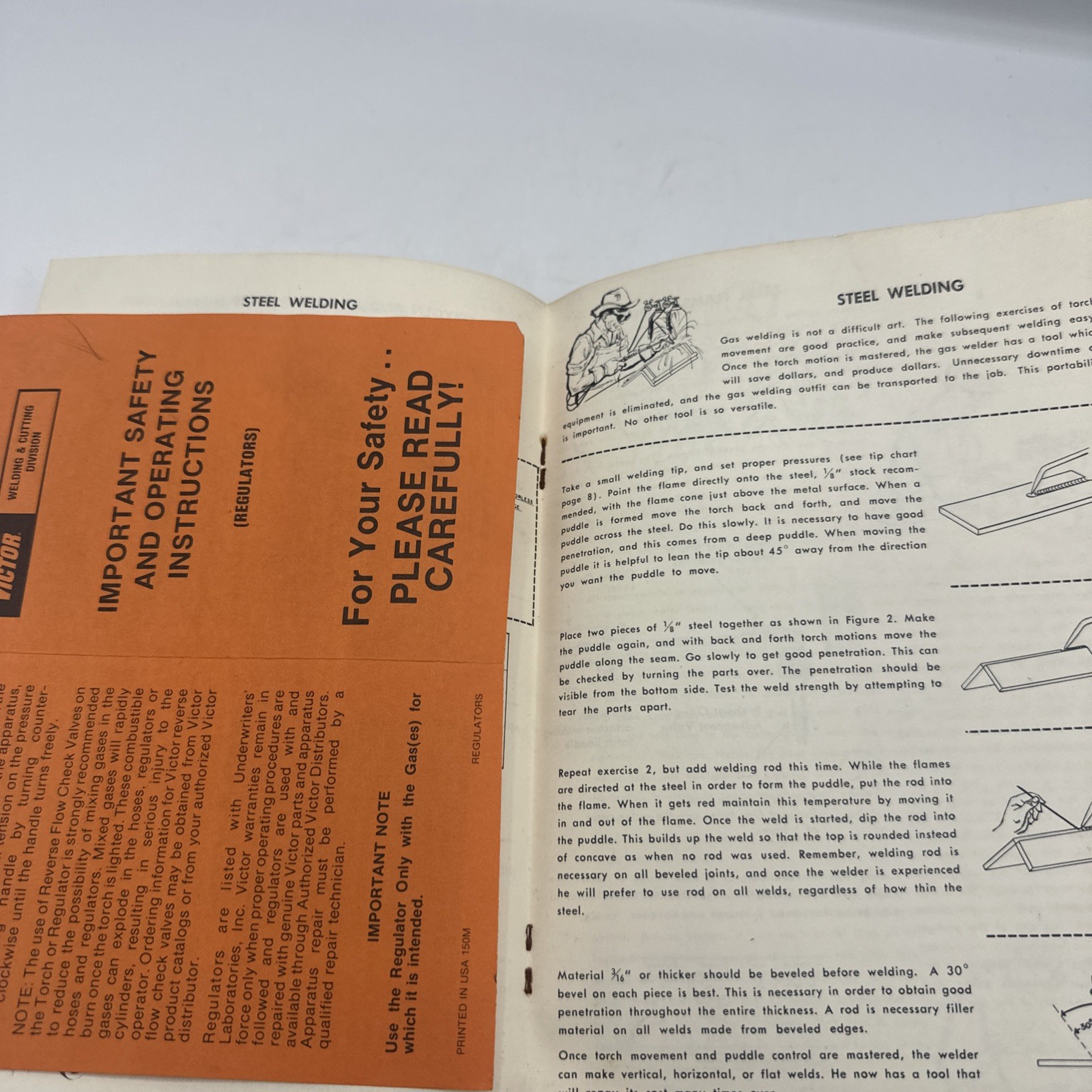 1967 HARRIS GAS WELDING AND FLAME CUTTING INSTRUCTION MANUAL Book B