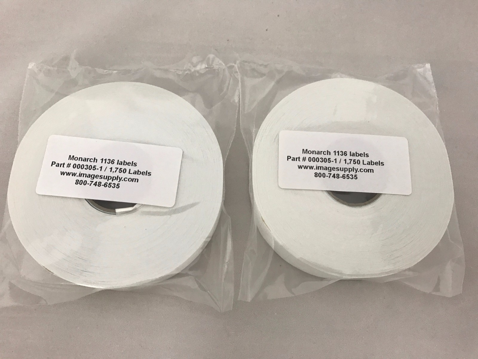 2 Rolls GENUINE Monarch Paxar 1136 WHITE LABELS 000305 / FF-312