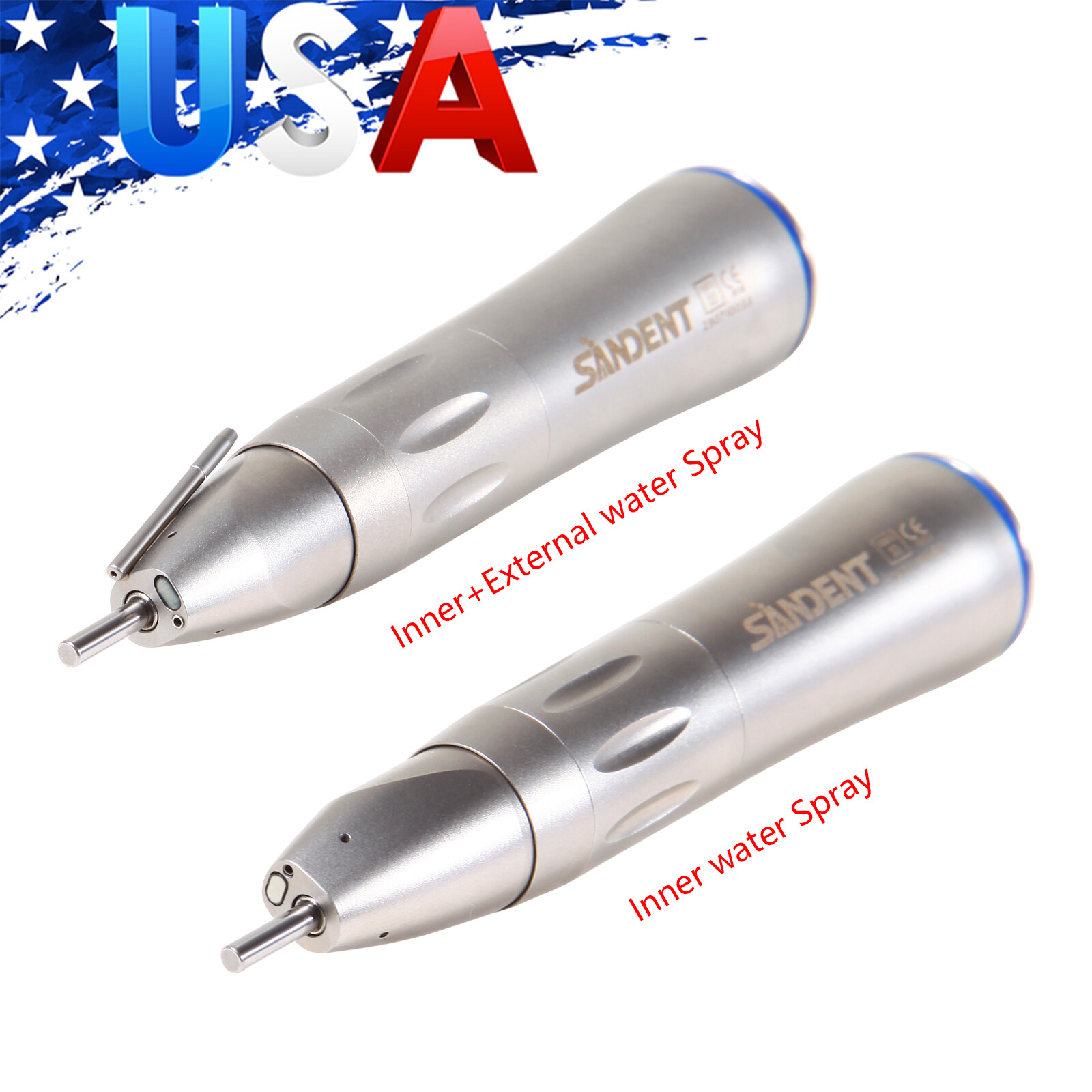 SANDENT Dental 1:1 Fiber Optic LED Surgical Straight Handpiece Nose Cone DL