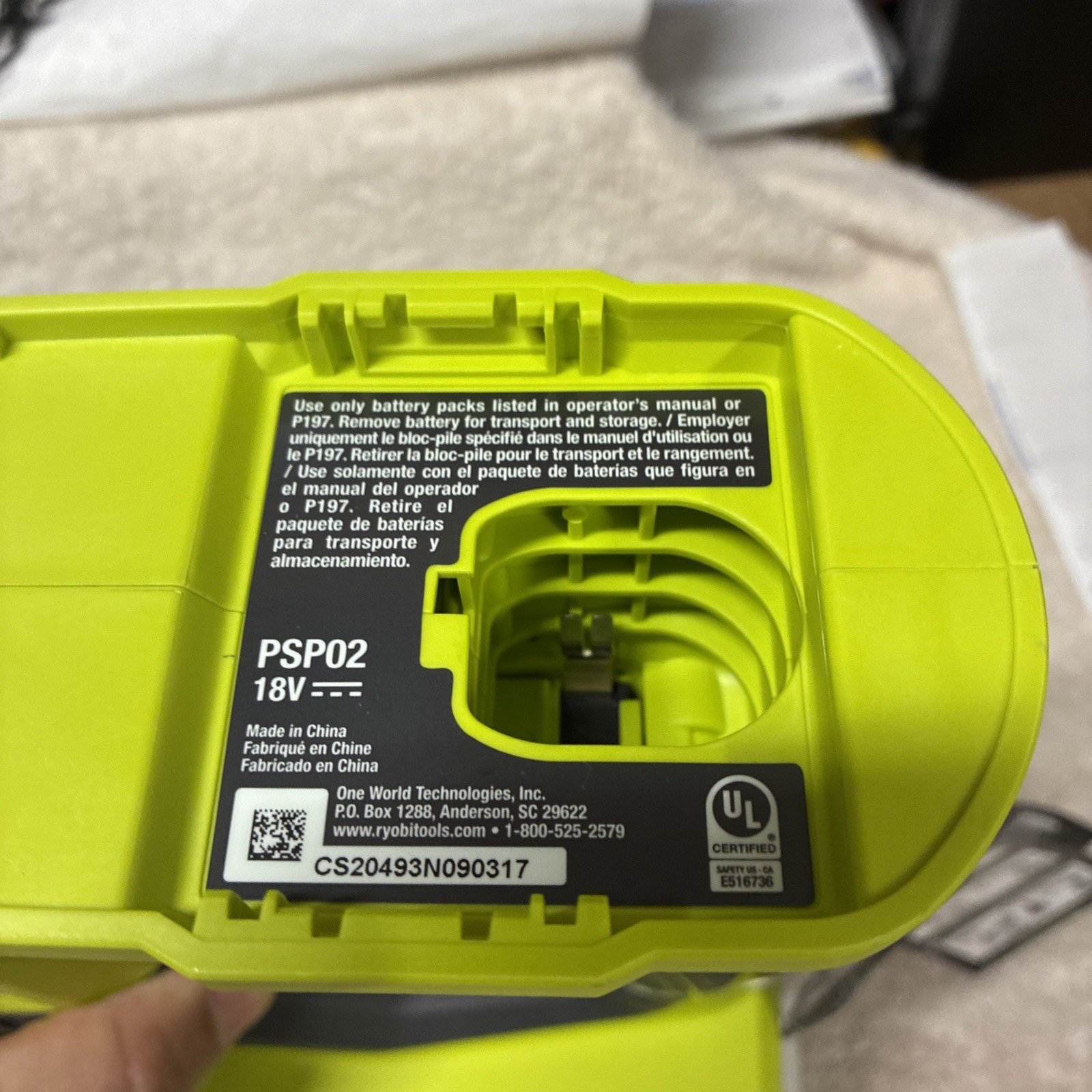 Ryobi ONE+ Electrostatic Sprayer Kit PSP02 18V Volt – TOOL ONLY J73