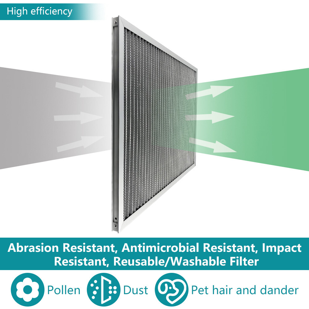 16x18x1 Electrostatic Air Filter MERV 9 Lifetime Use for Cleaner Air Home Office