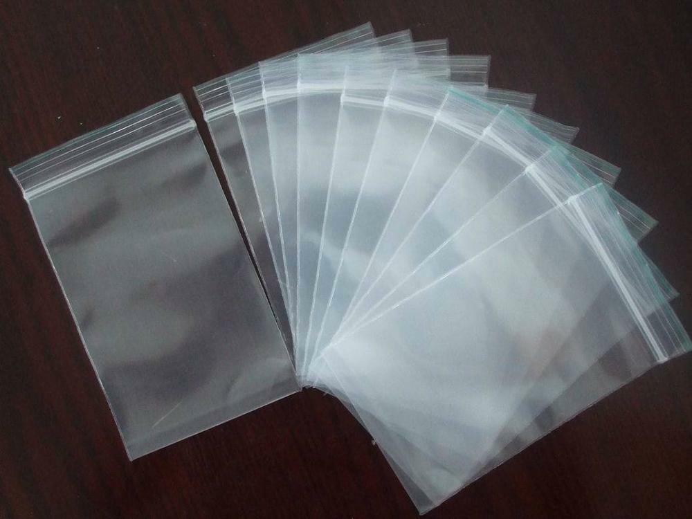 Lot of 100pcs Clear Reclosable Zip lock Plastic Bags 2-MIL Poly Zipper Baggies
