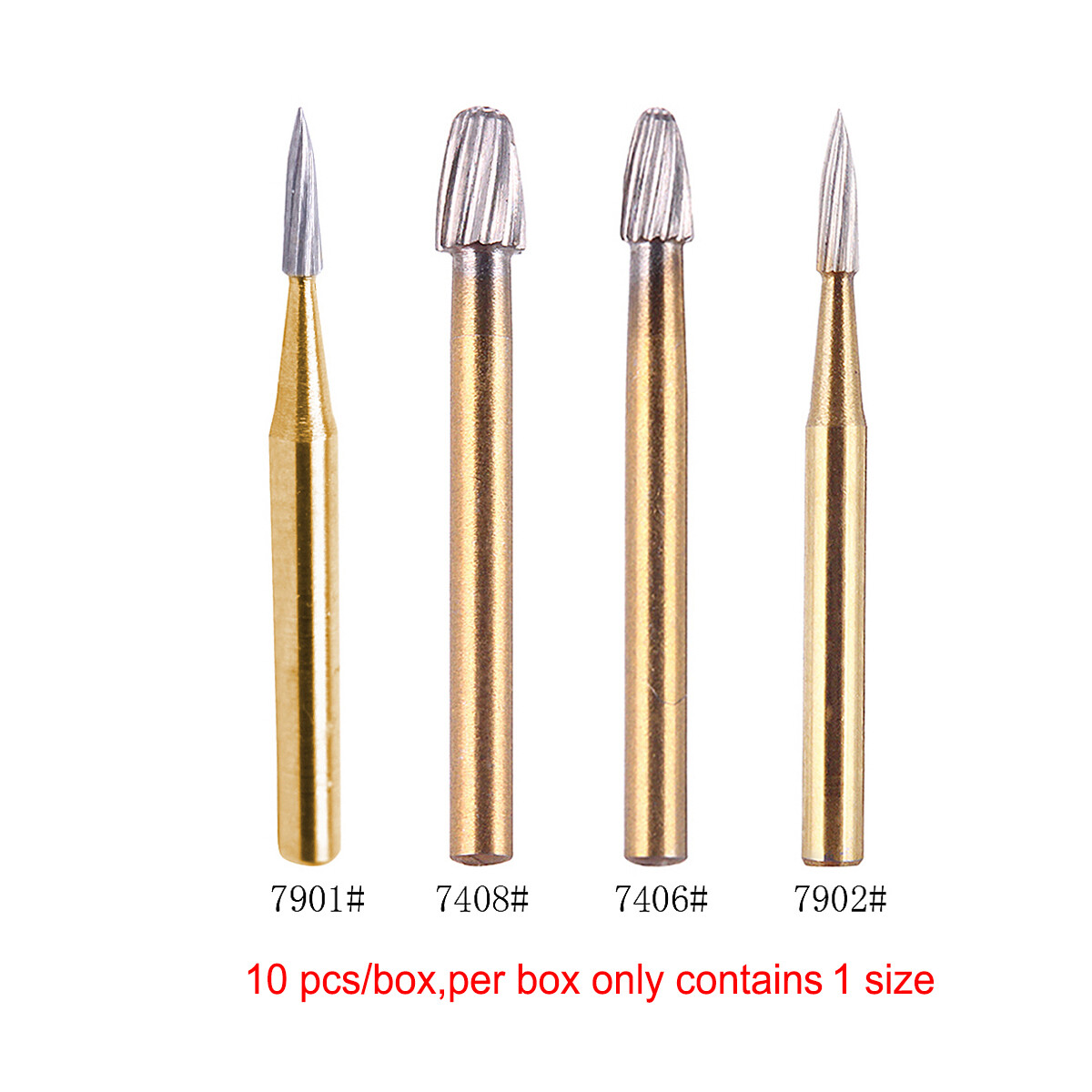 AZDENT Dental Tungsten Carbide Bur FG Dills Round Type For High Speed Handpiece