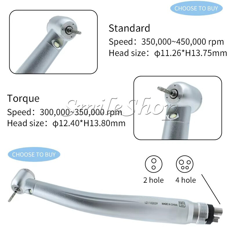 NSK Style Dental Pana Max LED High low Speed Handpiece 2/4 Hole Air Turbine kit