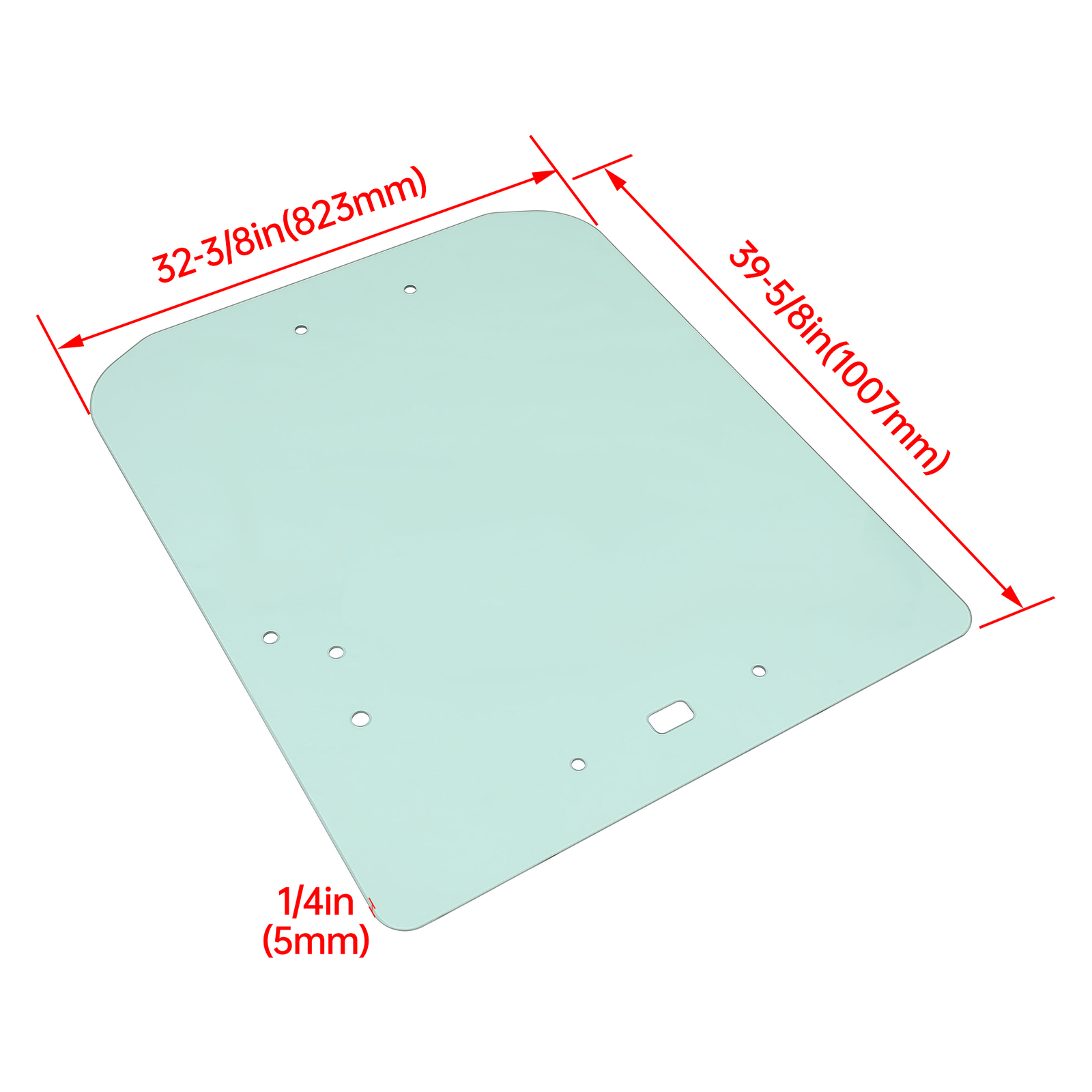 Front Door Glass For Kubota SSV65 SSV75 Skid Steer Safety Windshield V1311-34522