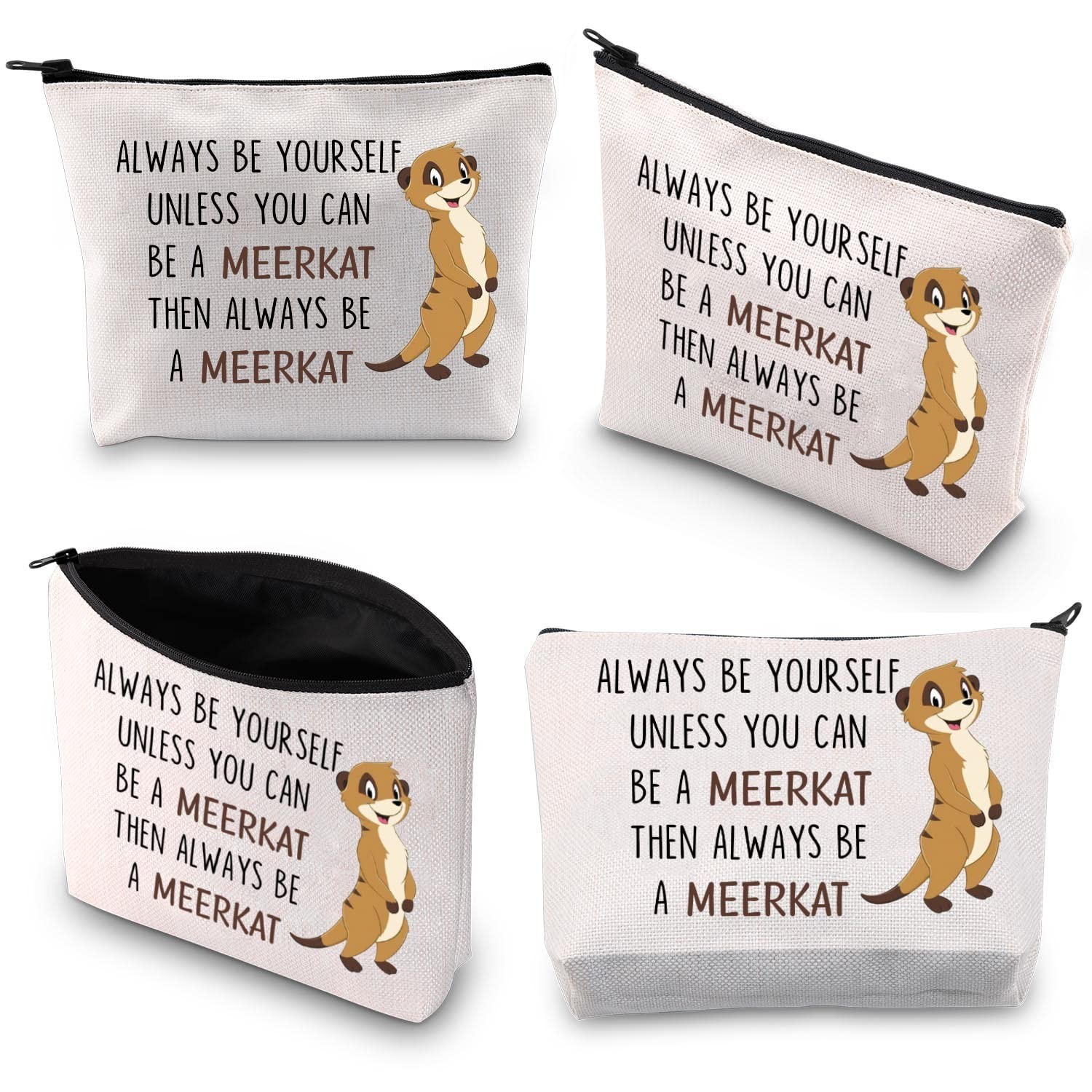 BDPWSS Meerkat Cosmetic Bag Meerkat Lover Gift Always Be Yourself Unless You …