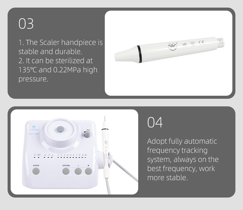 Dental Ultrasonic Scaler Auto-Water Supply Fit for EMS SATELEC Handpiece 5 Tips