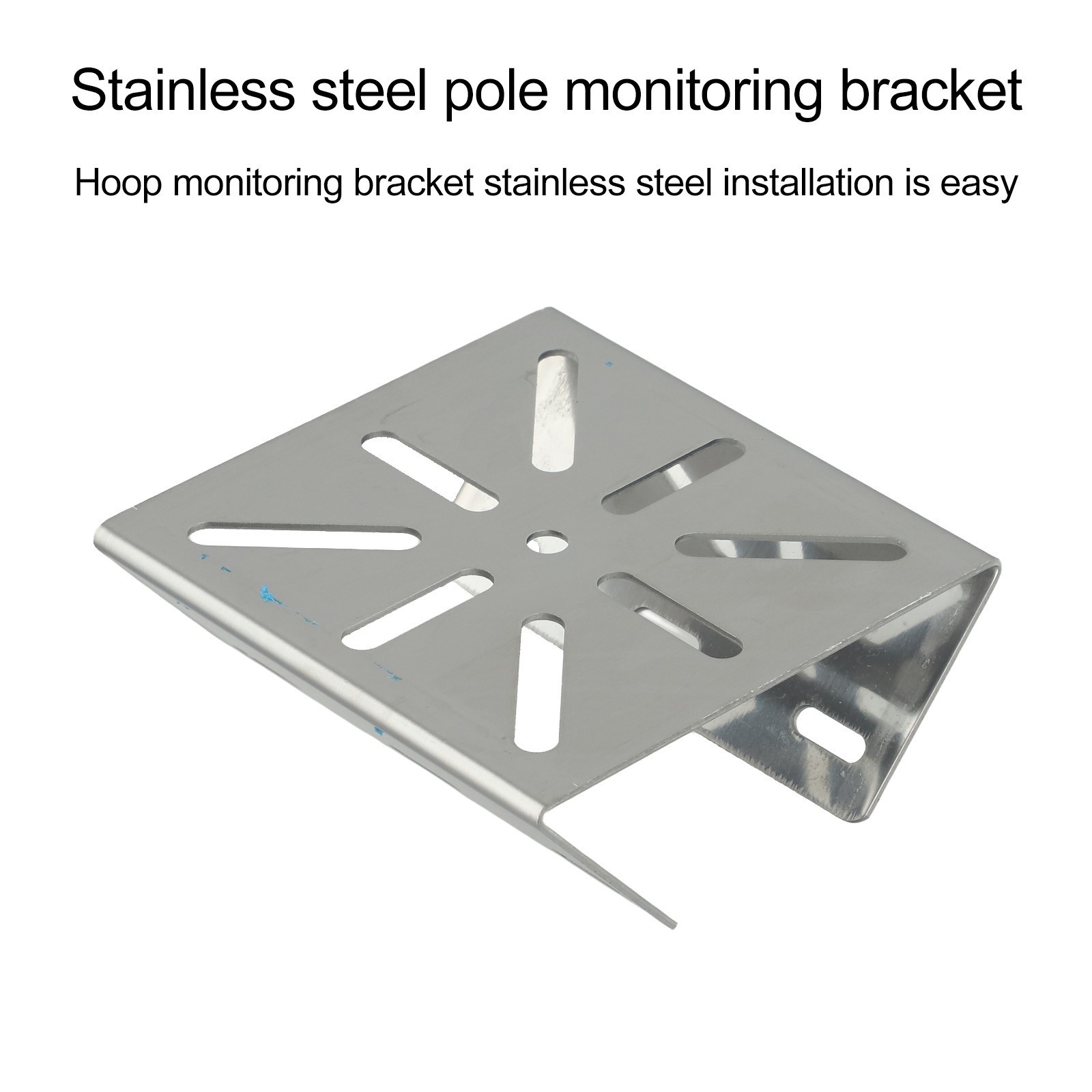 High Compatibility Stainless Steel Pole Bracket with Reinforced Steel Plate