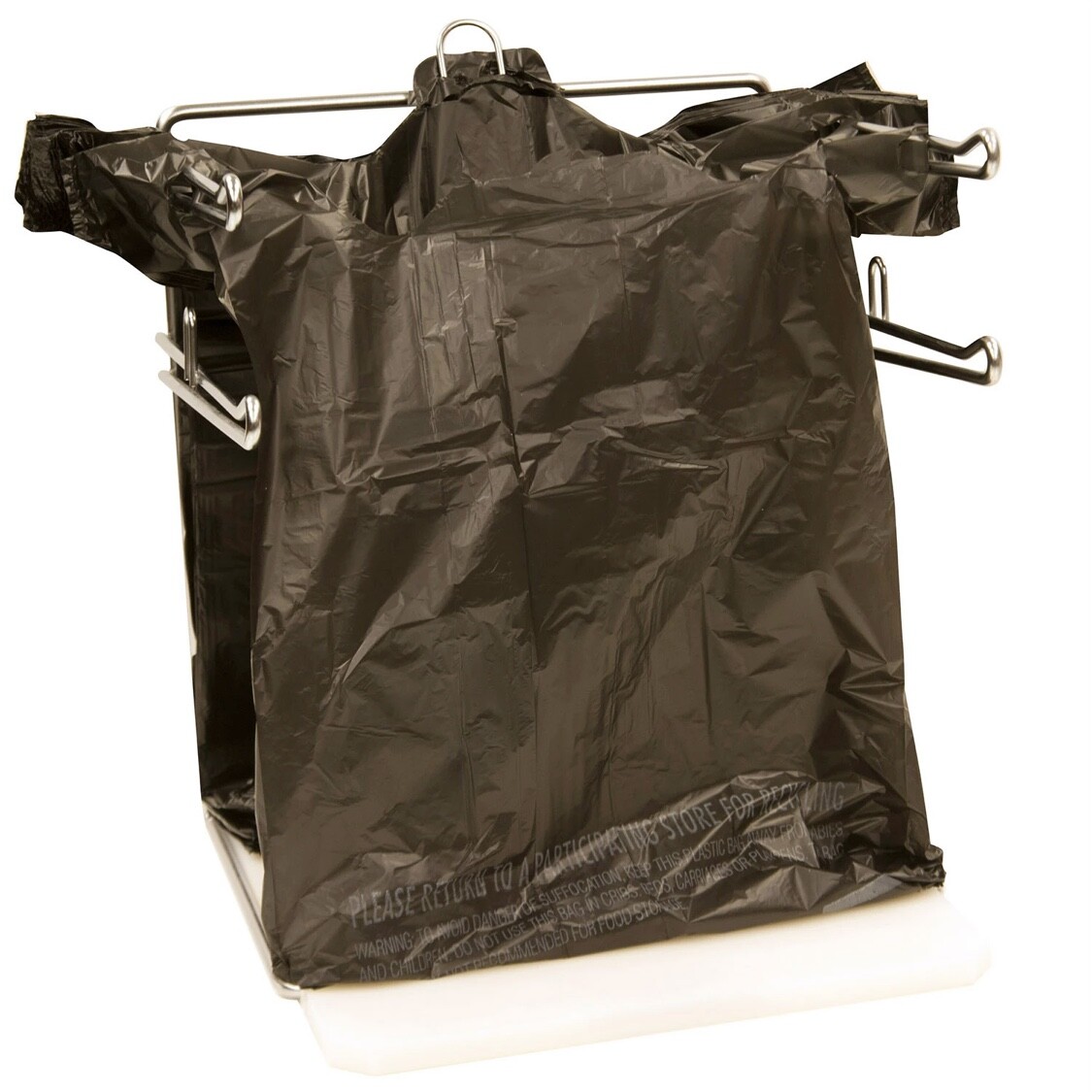 Black T Shirt Bags Plastic Grocery Shopping Carry Out Bag 11.5”x6.5”x22”