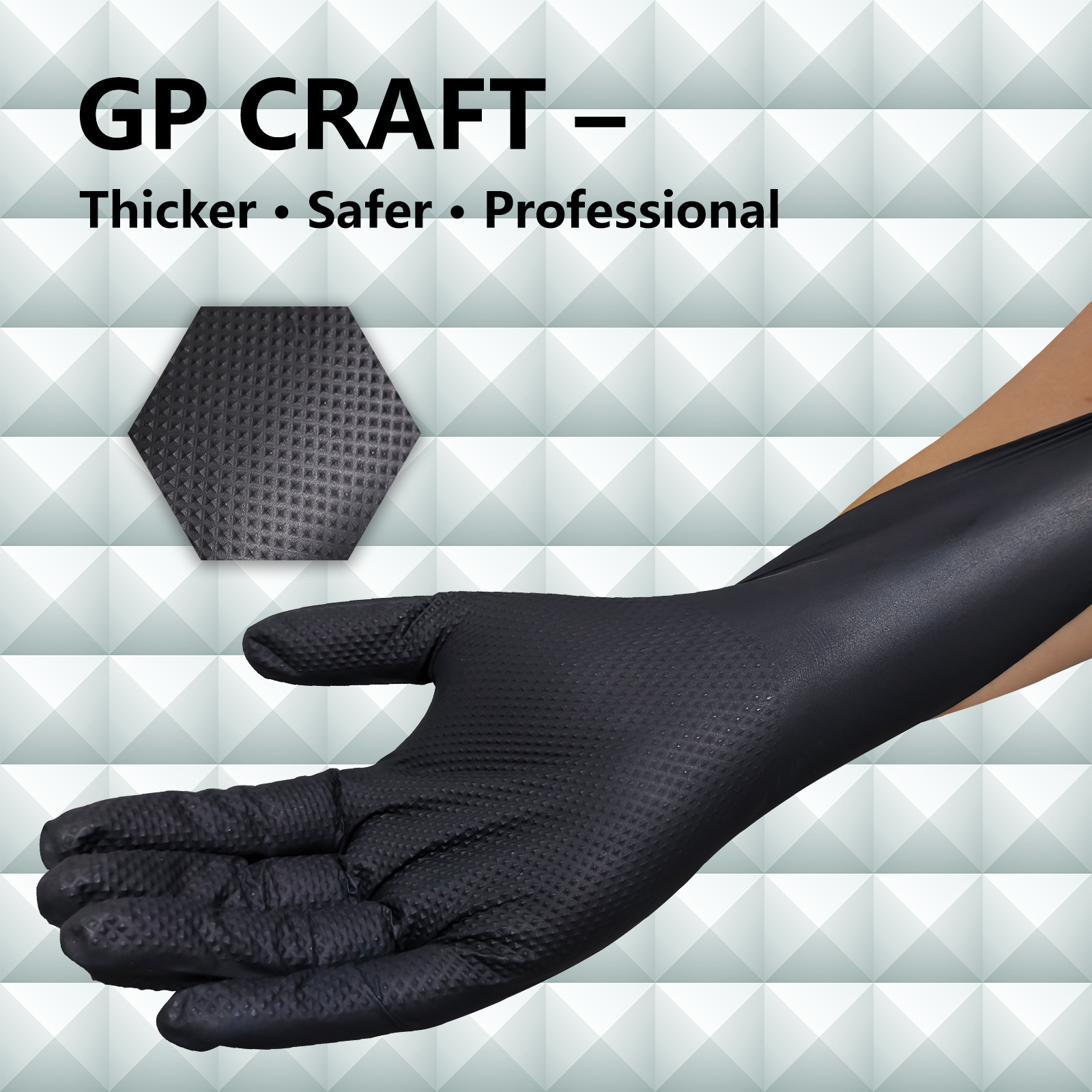 Full Pallet 8Mil Black Nitrile Exam Gloves Diamond Grip Latex Free 56 Cases