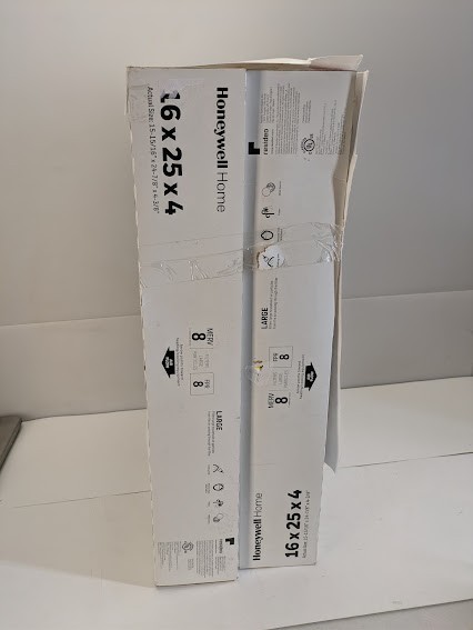Honeywell 16x25x4 Pleated Furnace Air Filter FPR 8 MERV 8 HVAC Filter 2 Pack