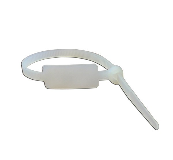 100 PCS 7.6″ Natural White Cable Wire Zip Marker Tie 50 Lbs Secure Closure Ties