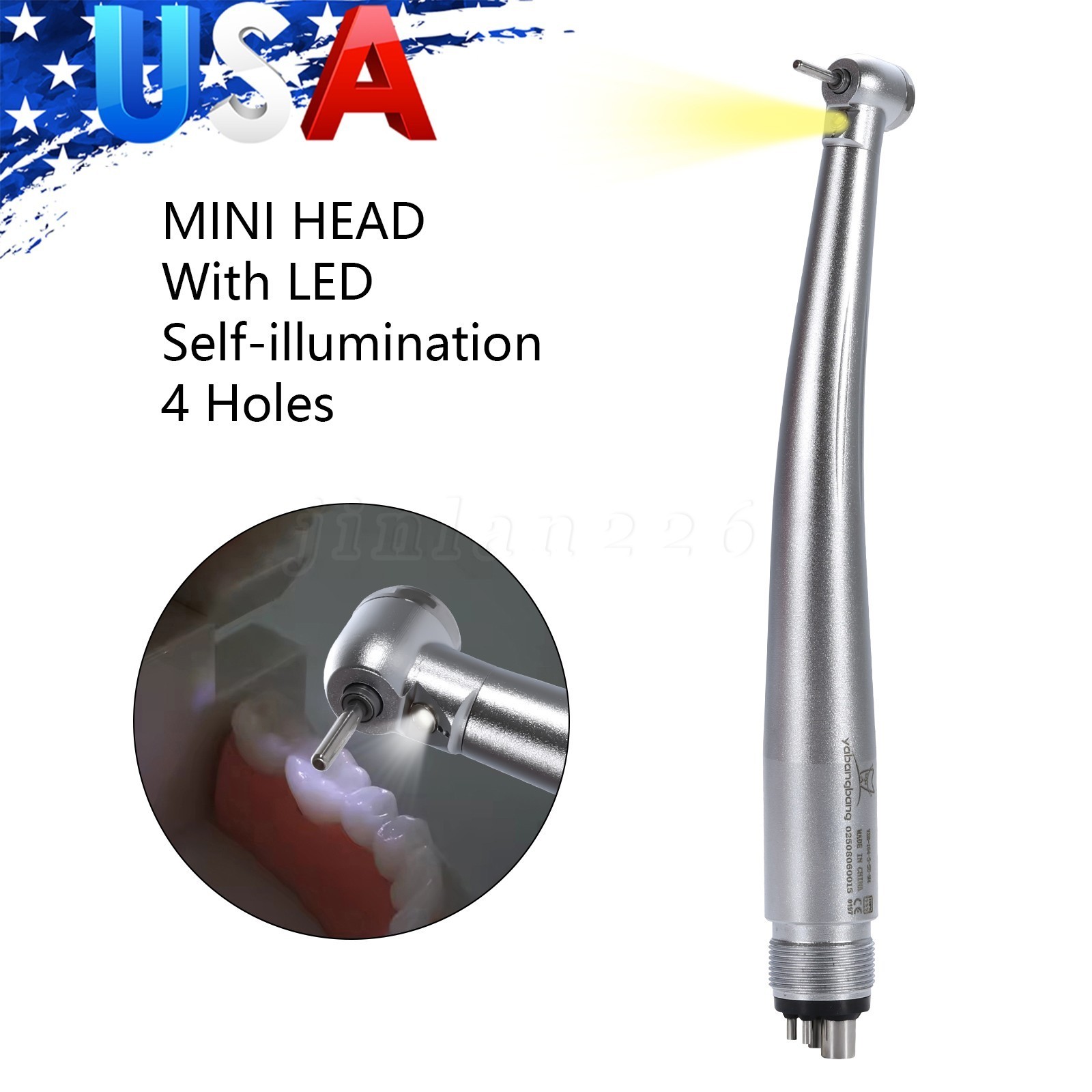 KAVO Style Dental Slow Low Speed Air Motor Handpiece Inner Water Spray 4Hole US