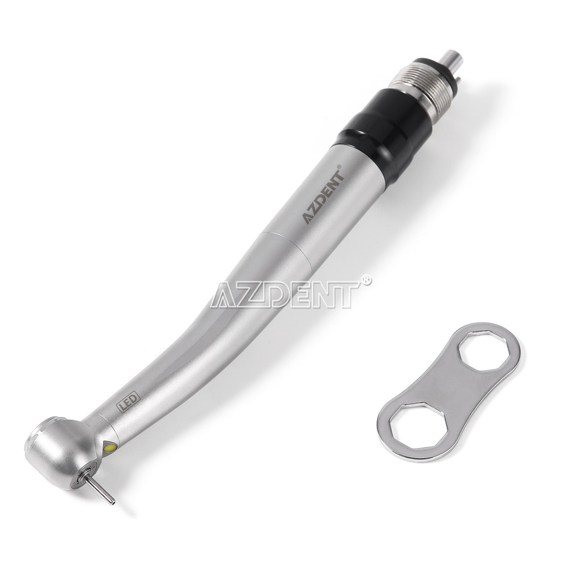 AZDENT Dental LED E-generator High Speed Handpiece With 4 Hole Quick Coupler