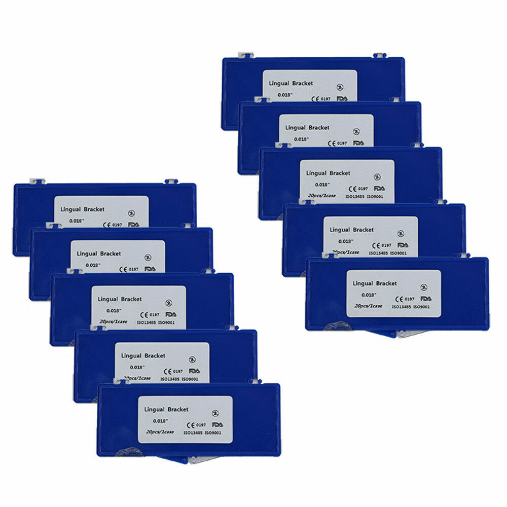 Orthodontics Dental Metal Lingual Brackets Roth 018 Braces 20/pack bomaoer