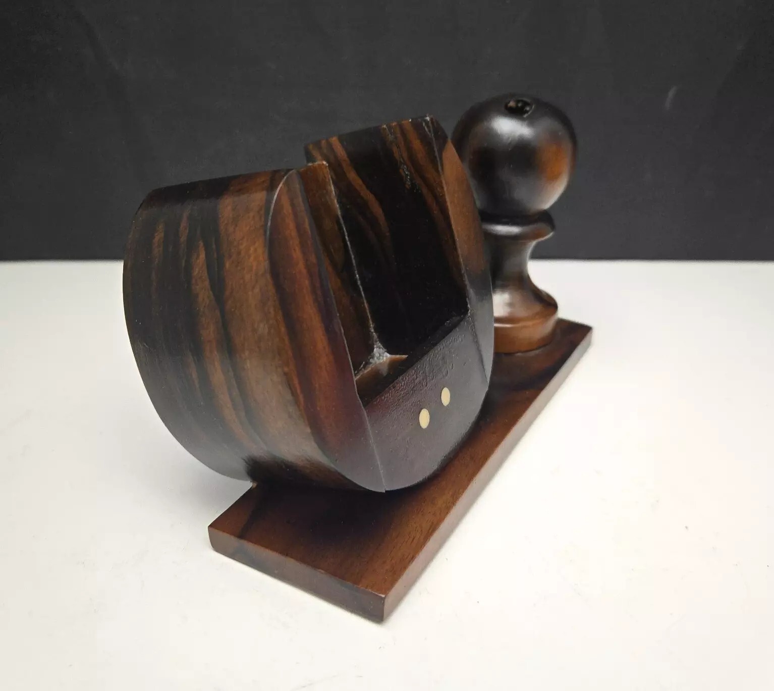 Rosewood Business Card and Pen Holder Desktop Set Kamagong Handmade Philippines