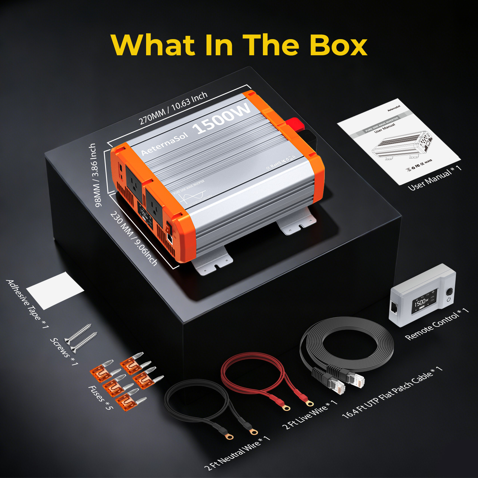1500W Peak 3000W off-grid system for water pump LCD and Pure Sine Wave Inverter