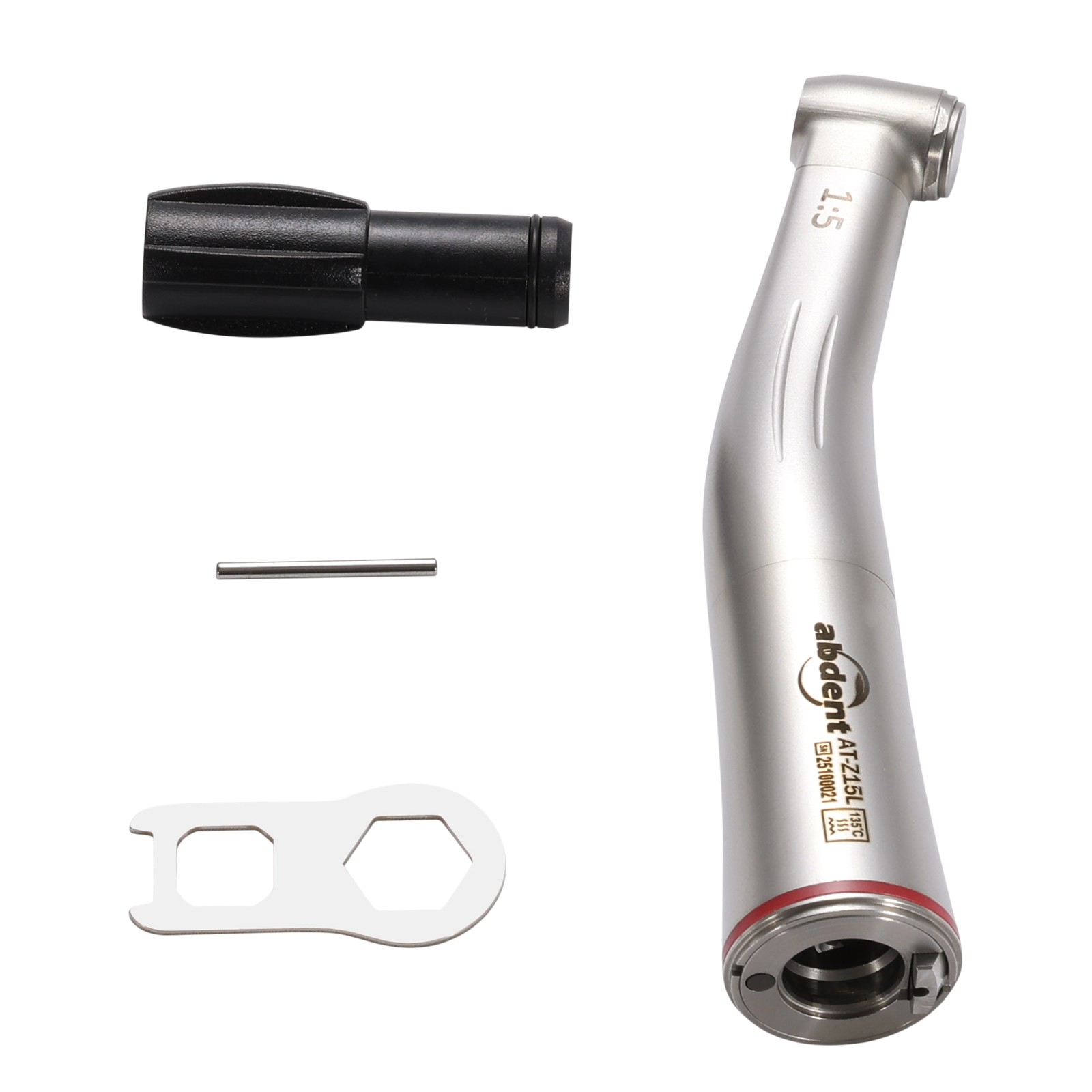 abdent Electric LED 1:5 Increasing Fiber Optic Contra Angle High Speed Handpiece