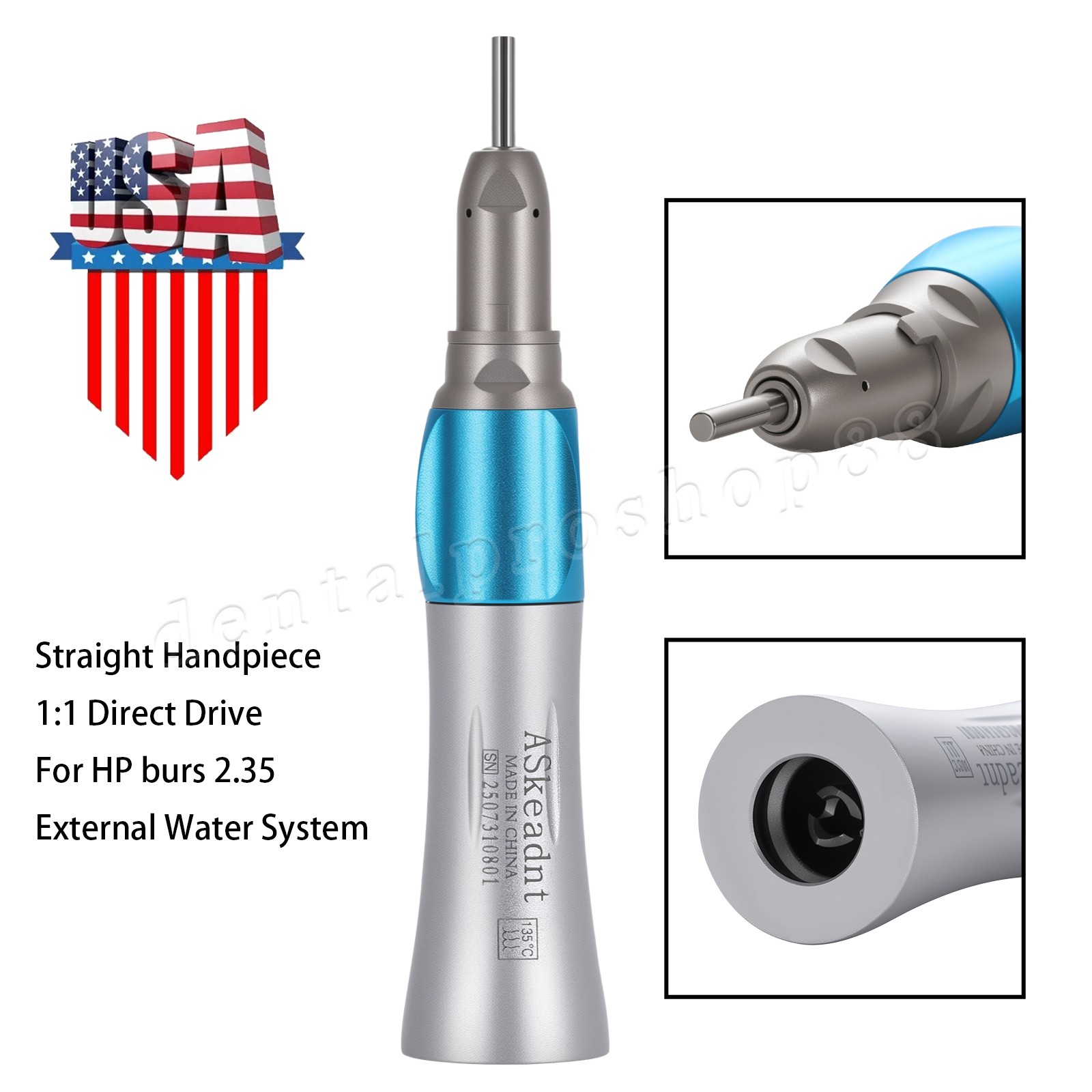 Dental Slow Low Speed Handpiece Autochuck Contra Angle Air Motor NSK Style 2/4H