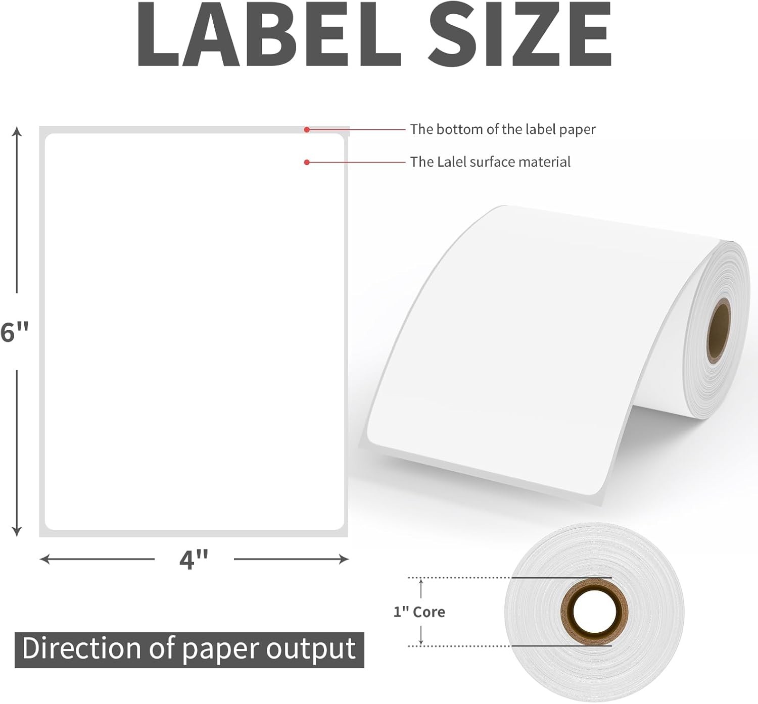 4″x6″ Direct Thermal Shipping Labels 250/Roll Perforated For Zebra,Rollo,Jadens