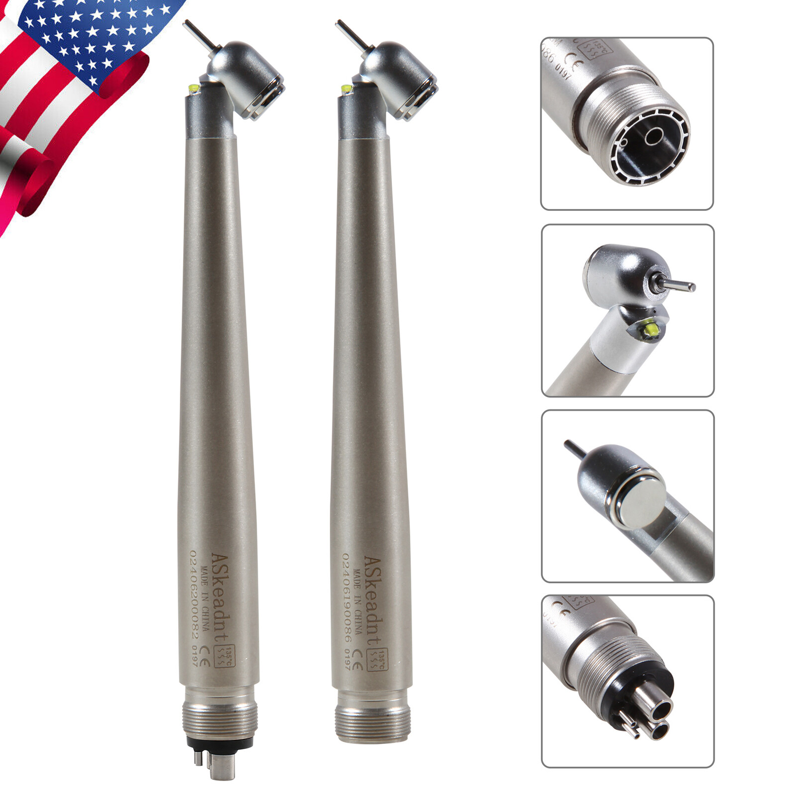 NSK Style 45 ° LED E-generator Dental High Speed Handpiece Ti-MAX X450 2/4Hole