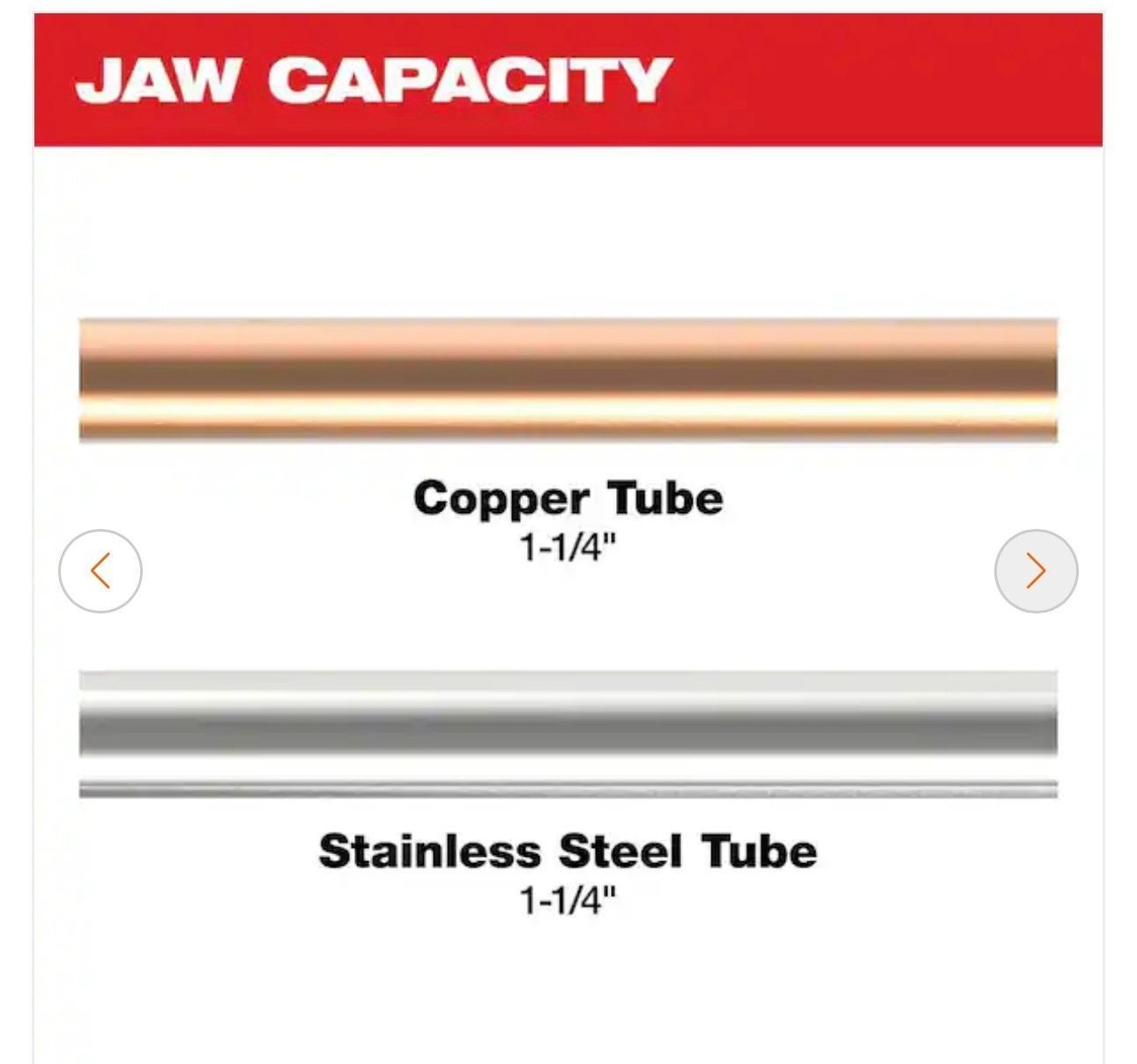 Milwaukee 1 1/4″ In CTS-V Press Jaw for M12 FORCELOGIC 49-16-2453