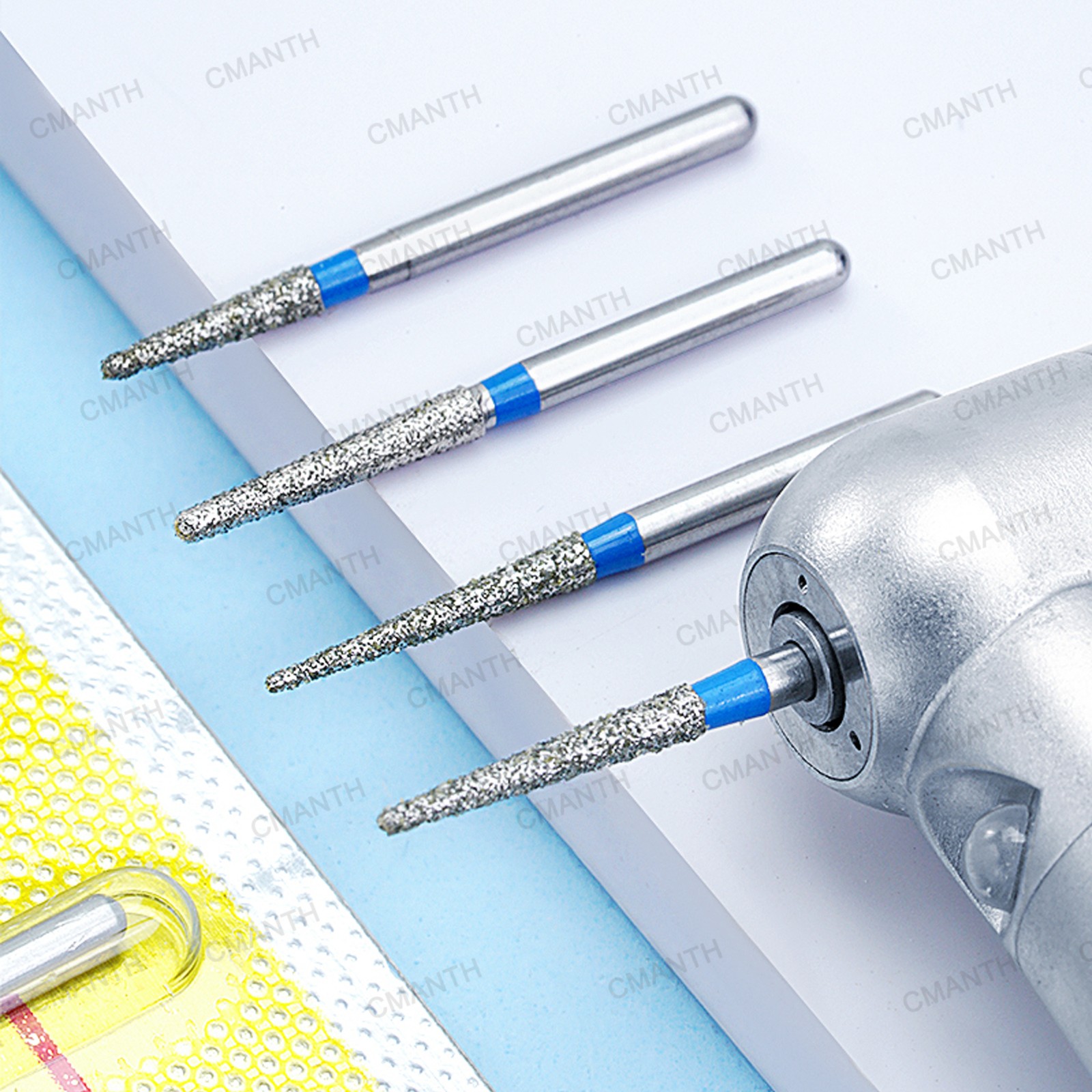 20PCS Dental FG Diamond Burs Taper Conical For High Speed Handpiece FrictionGrip