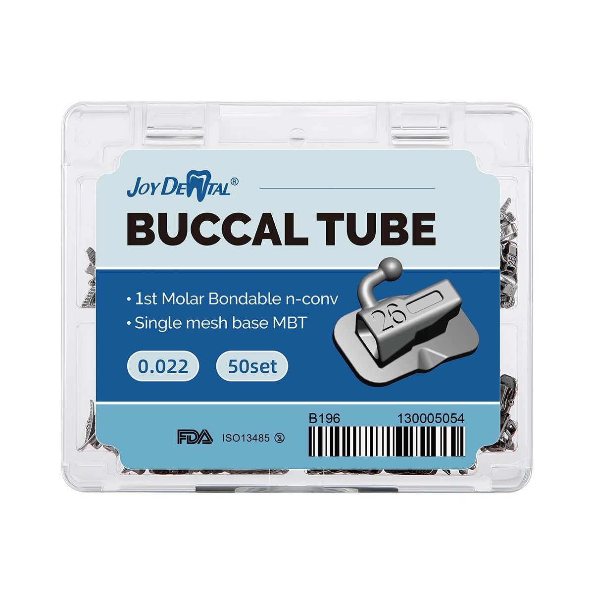 200pcs Dental Ortho Buccal Tubes 1st Molar MBT 022 Non-Conv Mesh Base Joydental