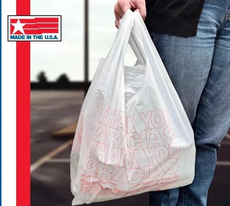 New T-Shirt Carry-Out Bags – 11.5″ x 6.5″ x 22″ (1,000 ct.) (FREE SHIPPING)