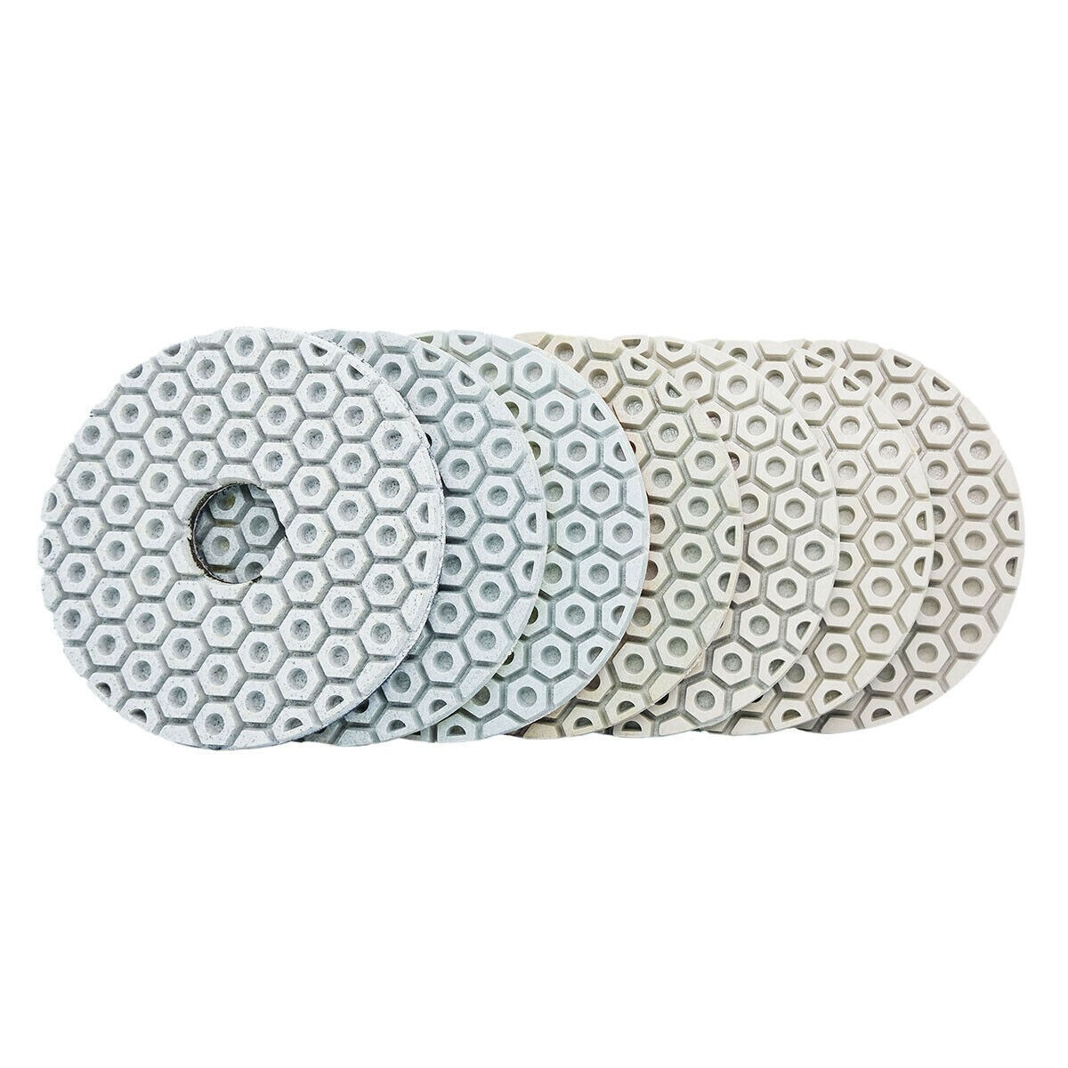 7″ Diamond Polishing Pad 73 (Grit 50 100 200 400 800) Granite Concrete Ceramic