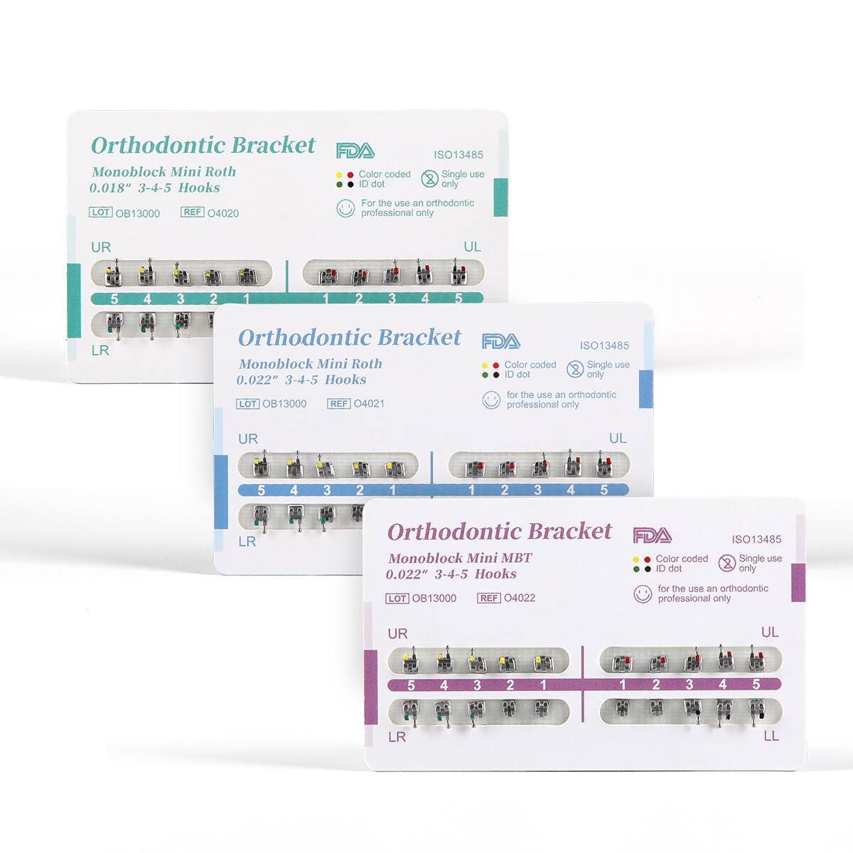 Dental Orthodontic Brackets Braces Mini MBT Roth.022 Hook 345 /NITI Arch Wires