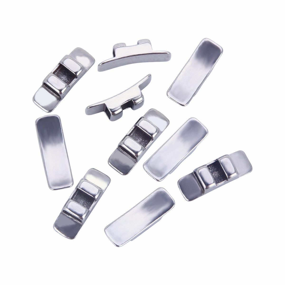 100 Pcs 10 Packs Dental Orthodontic Lingual Sheath No Hook Stainless Steel
