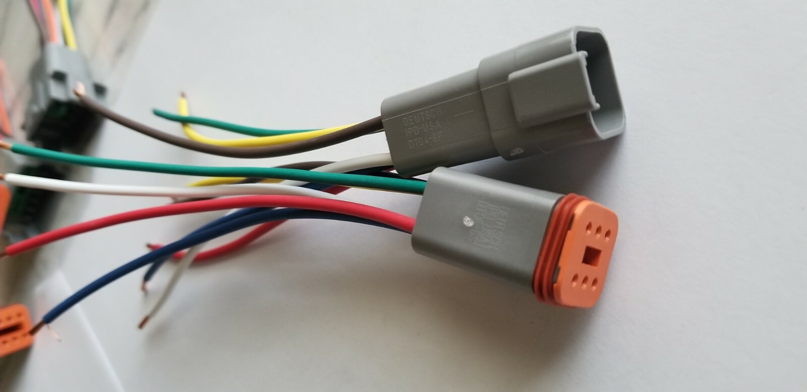6″ Gray Assembled Deutsch 2,3,4,6,8,12 Pin,14 AWG or 16 AWG