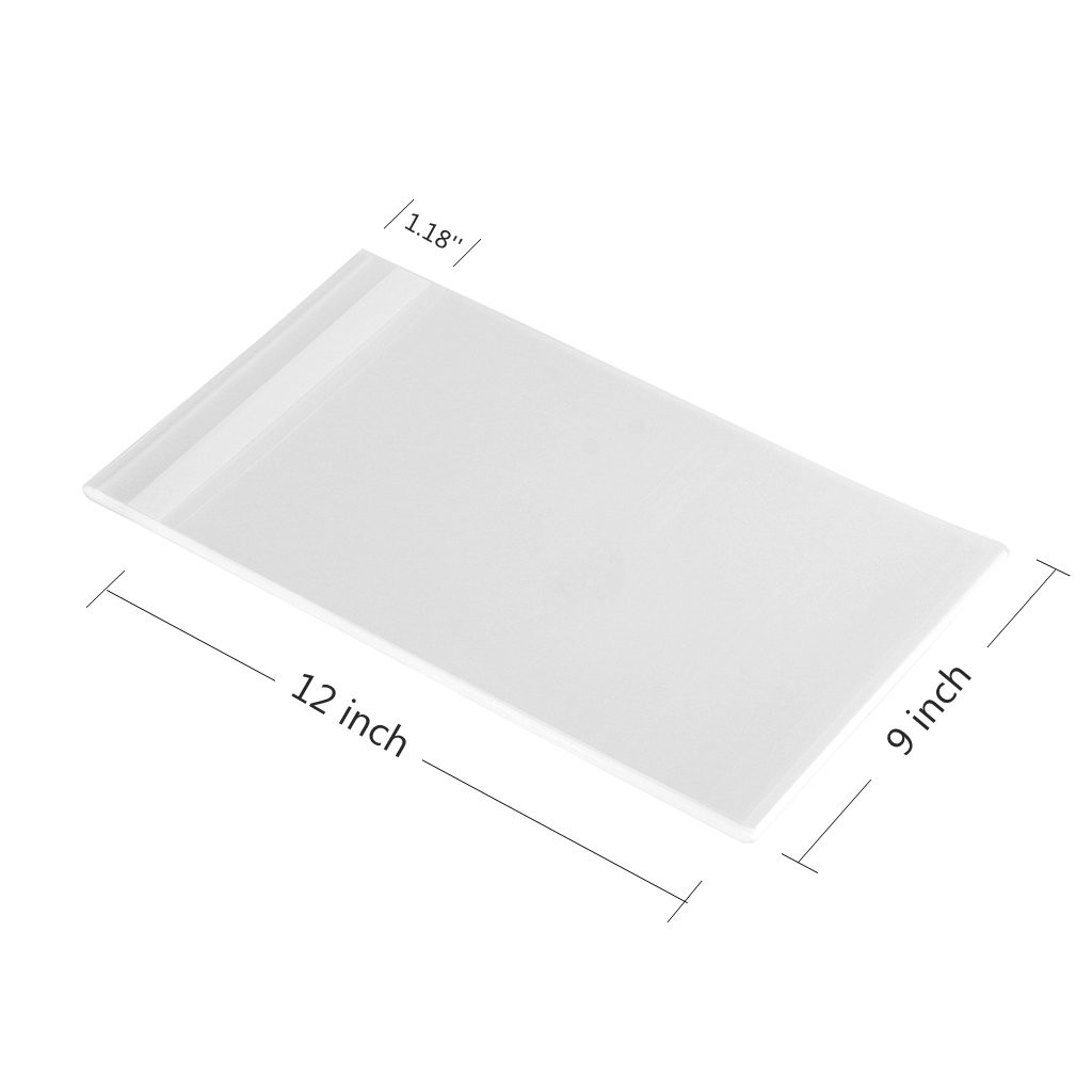 200 PCS Clear Cello Bags Adhesive 9″ x 12″ 1.4 Mil Thick OPP Plastic