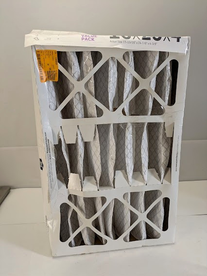 Honeywell 16x25x4 Pleated Furnace Air Filter FPR 8 MERV 8 HVAC Filter 2 Pack