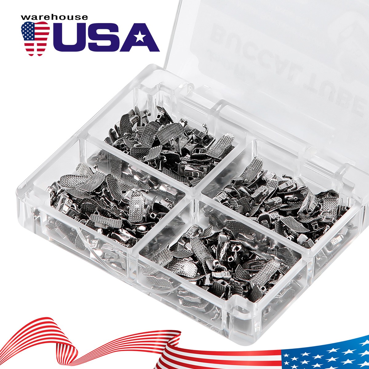 200PCS Dental Ortodoncia Tubos bucales de MBT 022 1er Molar Bondable Non-Conver
