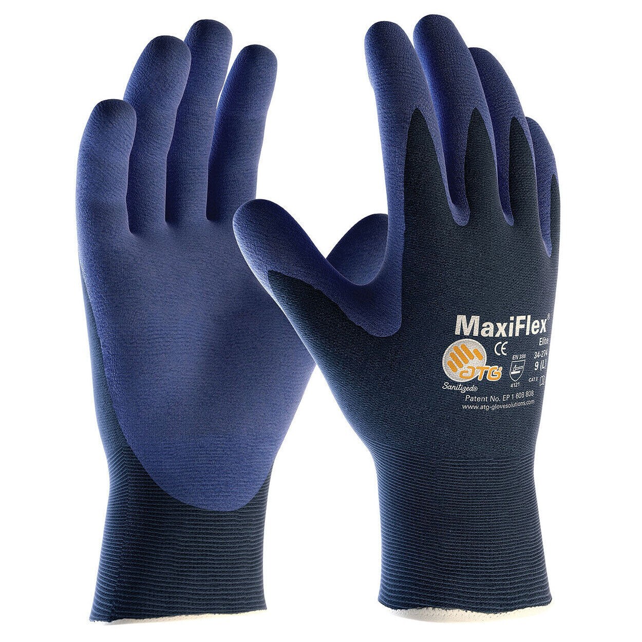 12- MaxiFlex THIN LIGHWEIGHT Nitrile Grip Palm Coated PROTECTIVE WORK GLOVES SML