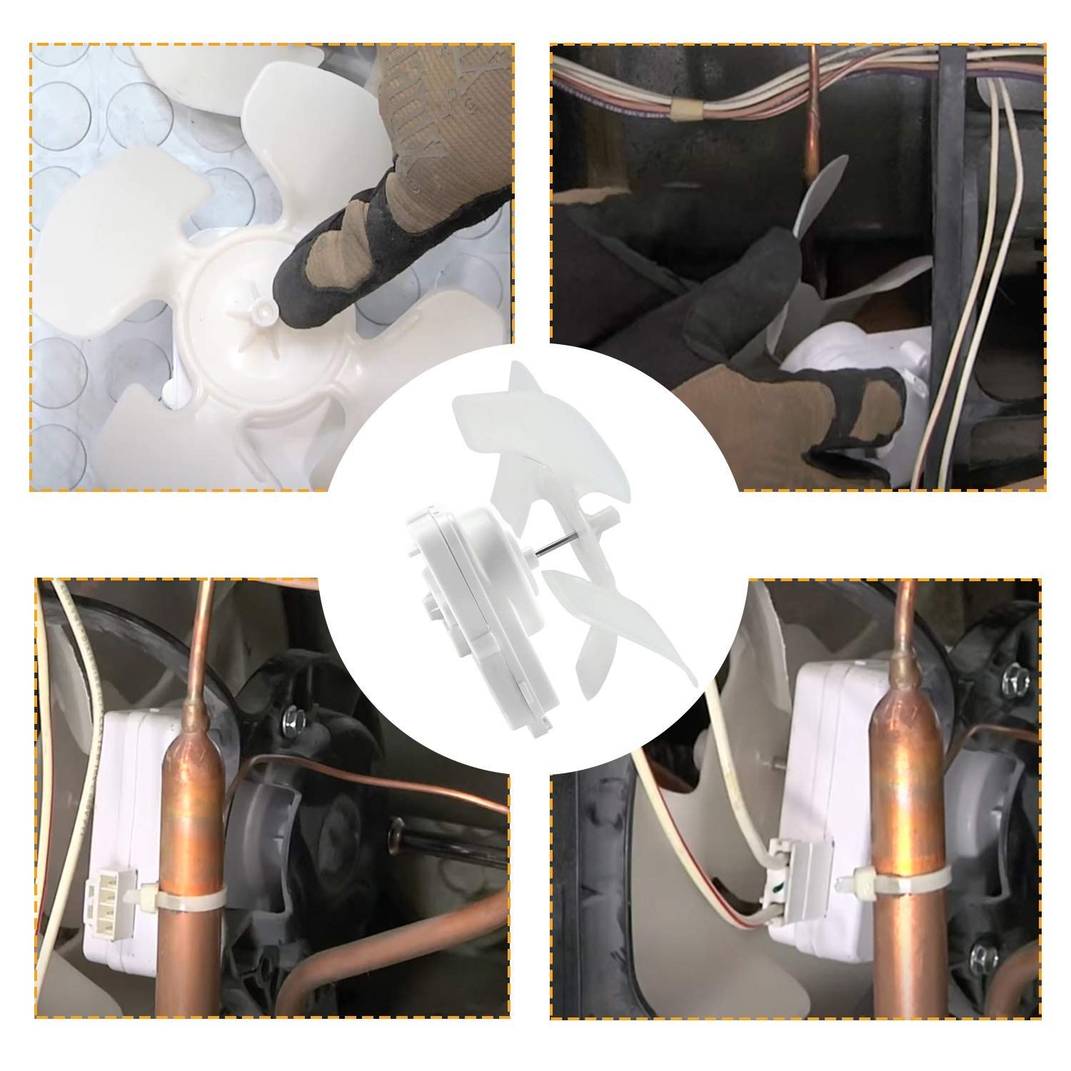 High Compatibility Refrigerator Condenser Fan Motor Kit – 120V, Easy Install