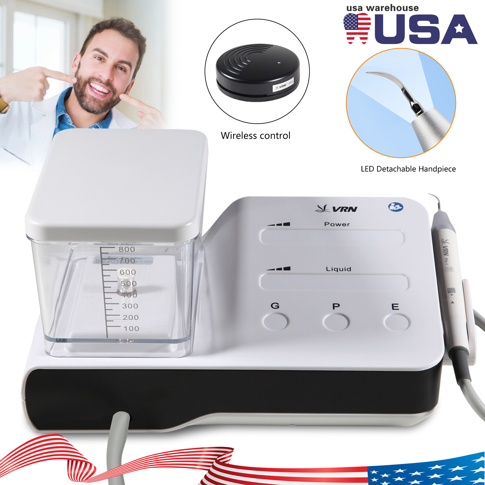 Dental LED 1:5 increasing Fiber Optic Contra Angle Handpiece fit NSK Red Ring CE