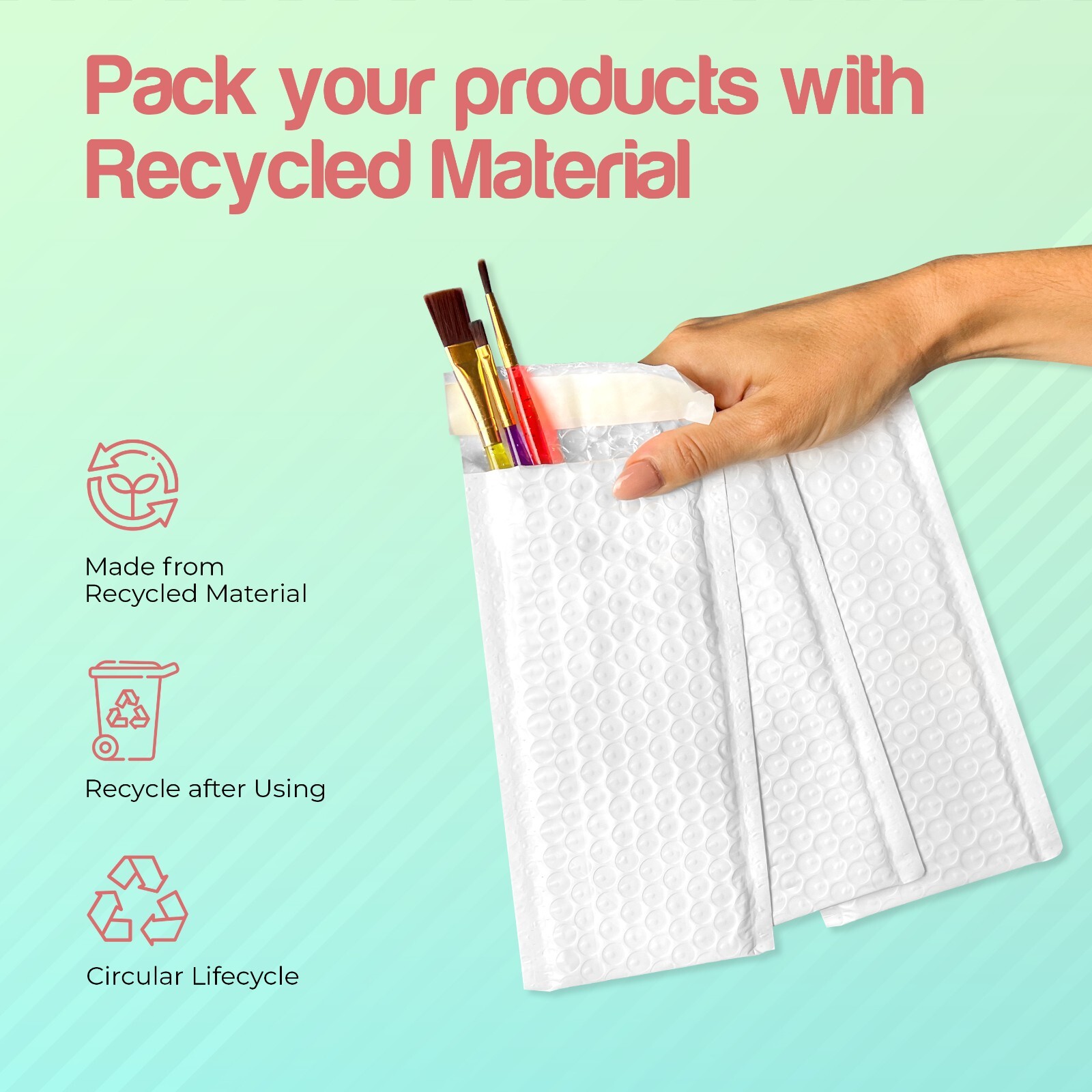 Padded Bubble Mailers Shipping Envelopes 3″x8″ Secure Seal 50-3000 qty