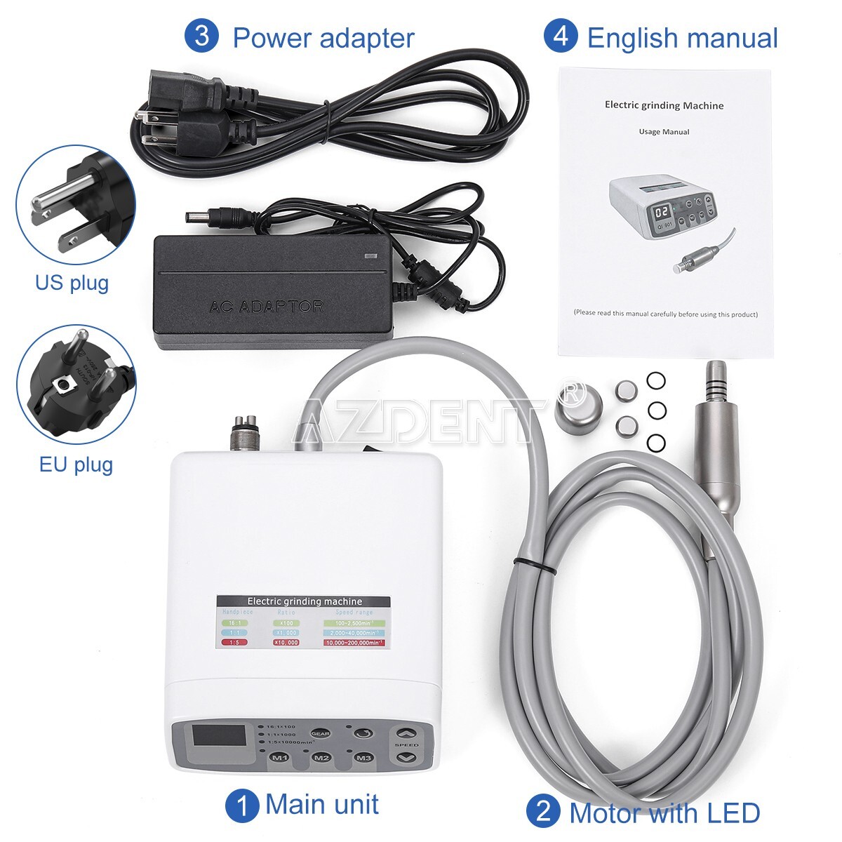 AZDENT Dental Electric LED Brushless Micro Motor /Micro Saw Surgical Handpiece