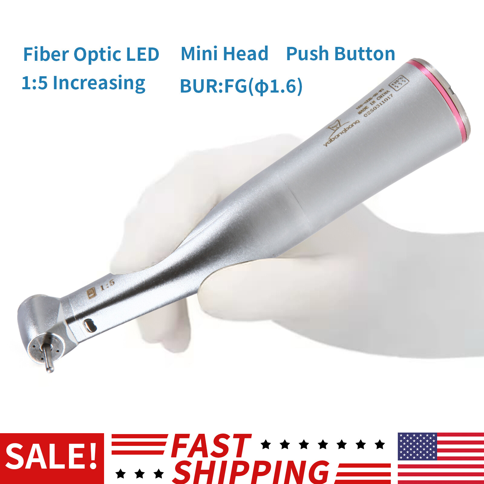 1-10 Pcs NSK Style Dental 1:5 LED Contra Angle Increasing Handpiece Inner OR