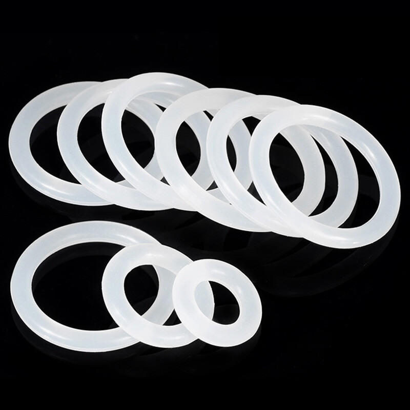 Food Grade O-Ring 5.0 mm Cross Section Clear Silicone Rubber O Rings O.D 17~150m